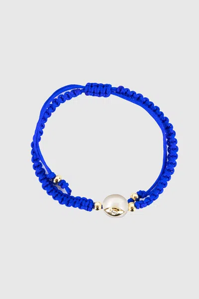 Rebecca Minkoff Celestial Pearl Thread Bracelet In Blue
