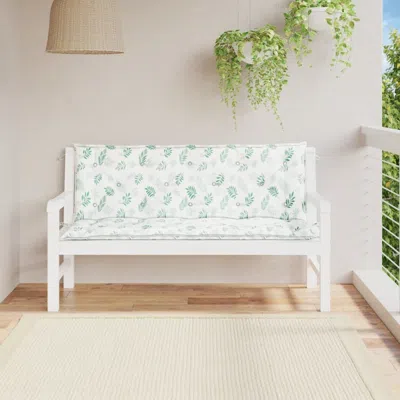 Shop Vidaxl Garden Bench Cushions 2pcs Leaf Pattern 59.1"x19.7"x2.8" Fabric