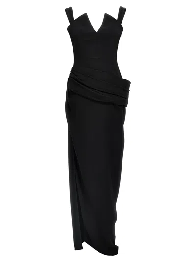 Shop Givenchy Draped Dress Dresses In Black