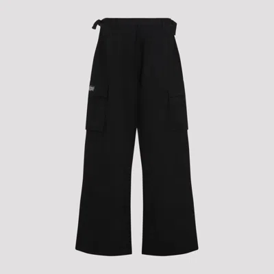 032c Wide Leg Cargo Trousers With Versatile Fit In Black