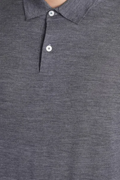 Shop Ballantyne Polo In Grey