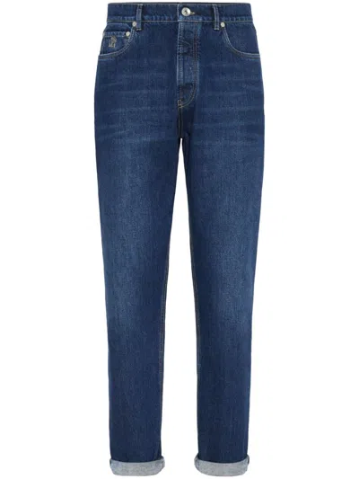 Shop Brunello Cucinelli Iconic Fit Denim Jeans In Blue