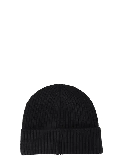 Canada Goose Ribbed Texture Cuffed Hats With Folded Cuff In Black