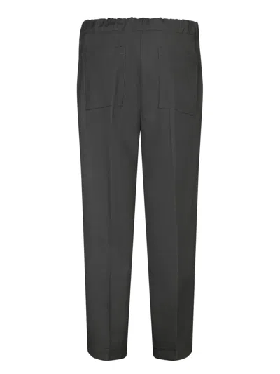 Costumein Black Drawstring Trousers In Blue