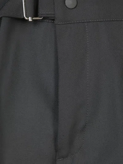 Costumein Black Drawstring Trousers In Blue