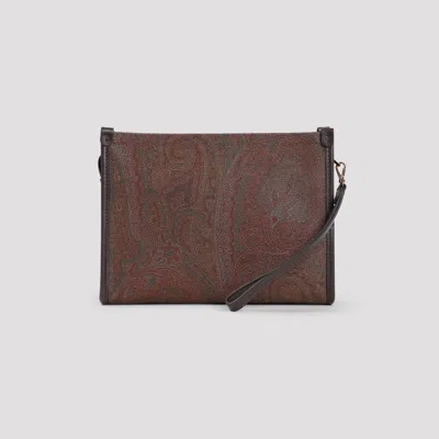 Shop Etro Clutches In Brown