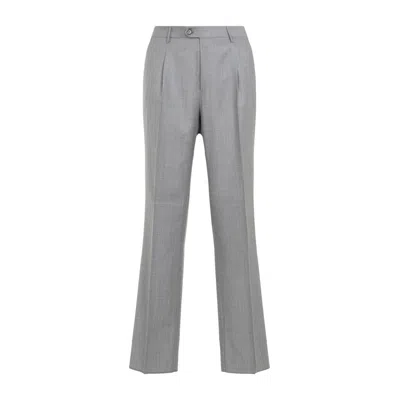 Etro Single Pleat Pants In Wool In Grey