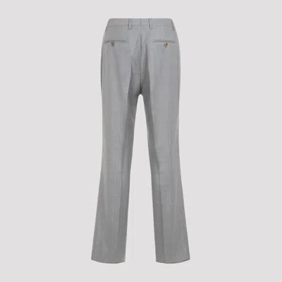Etro Single Pleat Pants In Wool In Grey