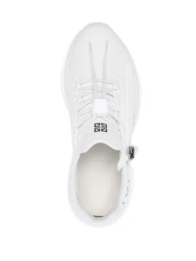 Shop Givenchy Spectre Zip Leather Sneakers In White