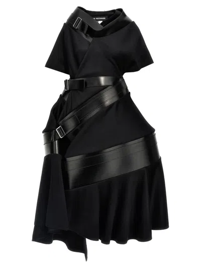 Shop Junya Watanabe Asymmetrical Coat In Black