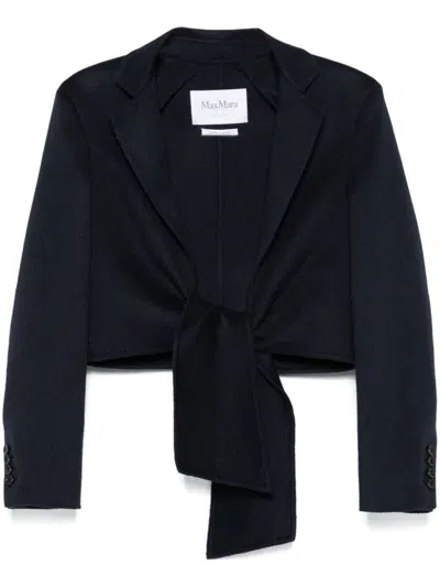Max Mara Elegant Wool Jacket For Women In Blue