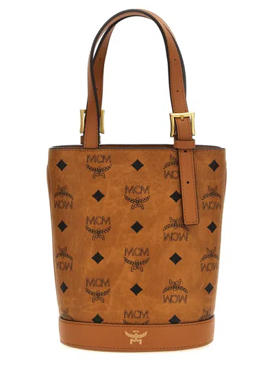 Shop Mcm 'arena Vi' Handbag In Brown