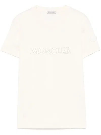 Moncler Logo Cotton T-shirt In Multi