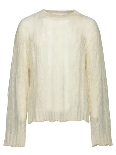 Séfr Distressed Gilberto Sweater In White