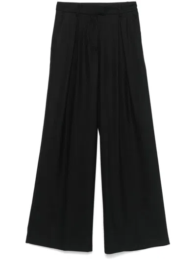 Shop Semicouture Jacob Wool Trousers In Black