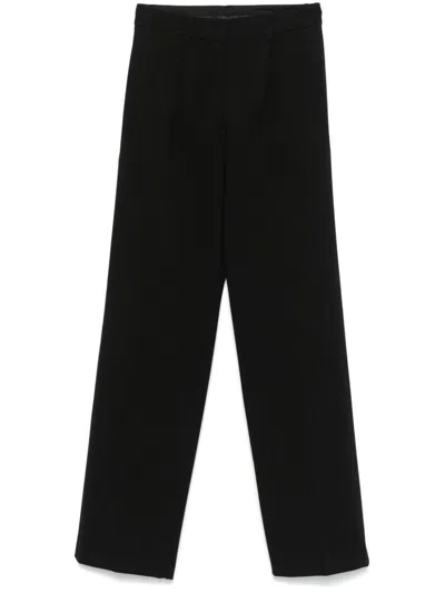 Shop Semicouture Siam Wide-leg Trousers In Black