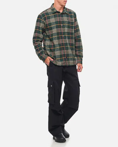 Les Deux Kaleb Plaid Overshirt In Green