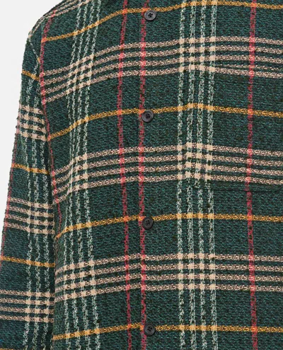 Les Deux Kaleb Plaid Overshirt In Green