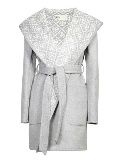 Shop Tory Burch Coats In Grey