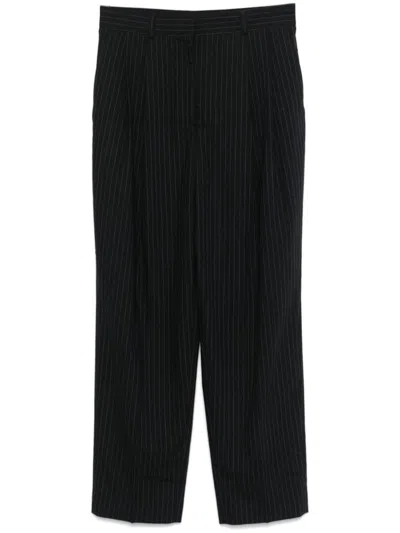 Totême Tailored Pinstriped Trousers In Blue