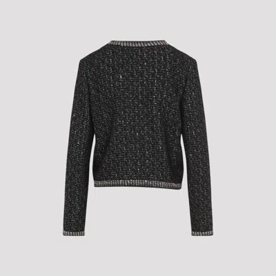Giambattista Valli Bouclé Sequin-embellished Jacket In Black