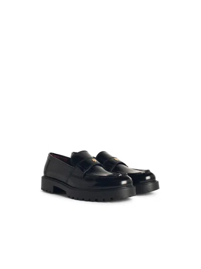 Tory Burch 20mm Classic Lug Brushed Leather Loafers In Black