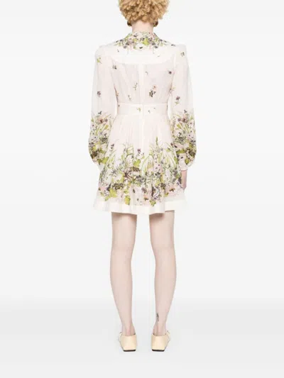 Shop Zimmermann Halliday Plunge Dress In White