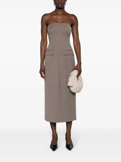 Beaufille Brown Callie Maxi Dress In Brown