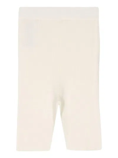Jil Sander Seamless Cotton Shorts In Neutrals