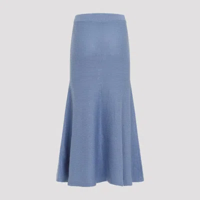 Gabriela Hearst Manni Cashmere Midi Skirt In Blue