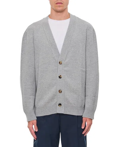 Bottega Veneta Grey Cashmere Cardigan In Grey