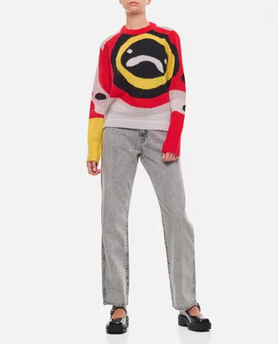 Charles Jeffrey Loverboy Abstract-print Crew-neck Sweater In Multicolor