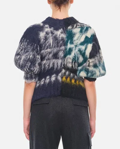 Sacai Pattern Knit Blouson In Black
