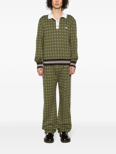 Wales Bonner Power Straight-leg Track Pants In Green