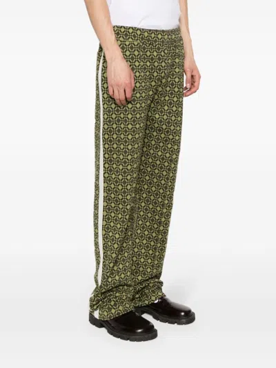 Wales Bonner Power Straight-leg Track Pants In Green
