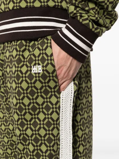 Wales Bonner Power Straight-leg Track Pants In Green