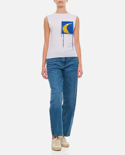 Charles Jeffrey Loverboy Tank Top With Knit Patch In White