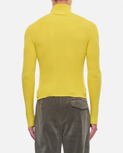 Rier Light Yellow Turtleneck Pullover In Yellow