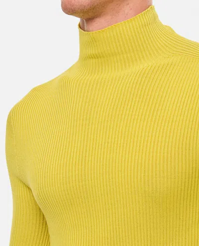 Rier Light Yellow Turtleneck Pullover In Yellow