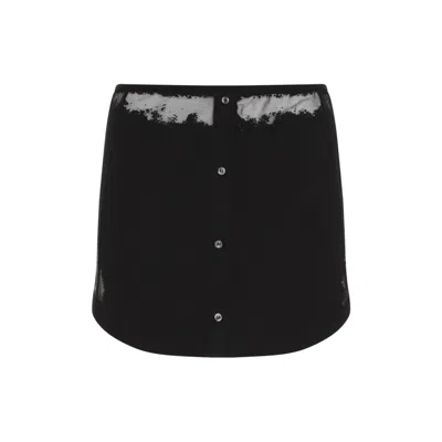 Diesel High-waisted Mini Skirt Unique Pattern In Black