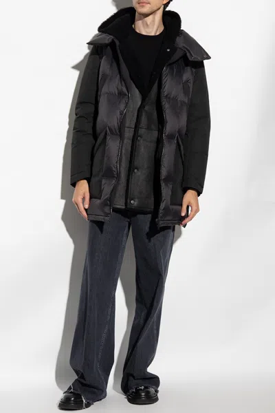 Yves Salomon Down Jacket In Black