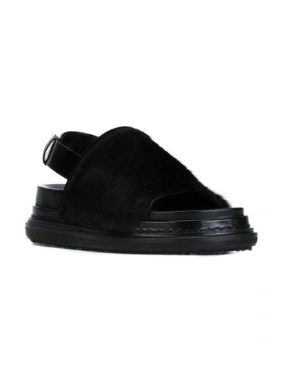Shop Marni Calf Hair 'fussbett' Sandals