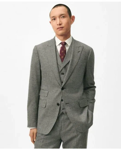 Brooks Brothers Slim Fit Houndstooth Wool-cashmere Suit Jacket In Multicolor