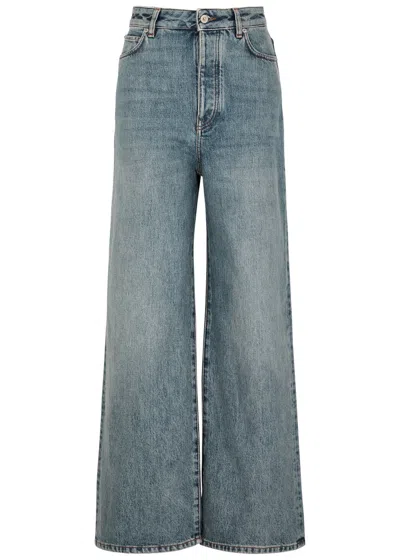 Shop Loewe Wide-leg Jeans In Denim