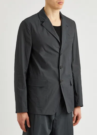 Dries Van Noten Bilbo Cotton-blend Blazer In Dark Grey
