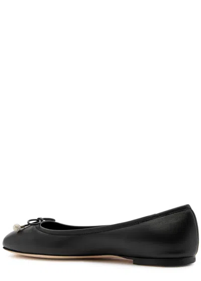 Jimmy Choo Ballet Shoes With Round Head And Flat Soles In Black