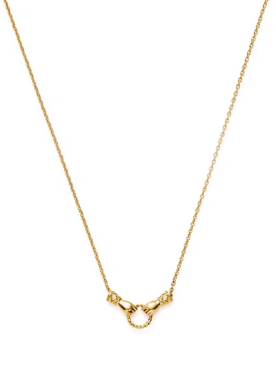 Missoma Harris Reed Mini Pendant Slider Necklace In Gold