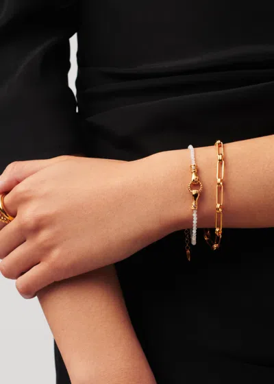 Missoma Harris Reed In Good Hands Bracelet In White