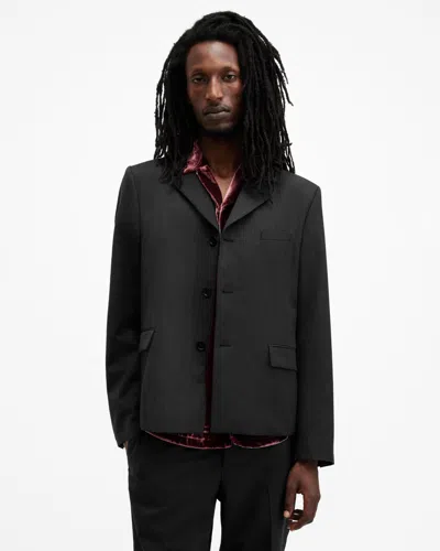 Allsaints Blackwater Slim Fit Blazer In Charcoal Grey