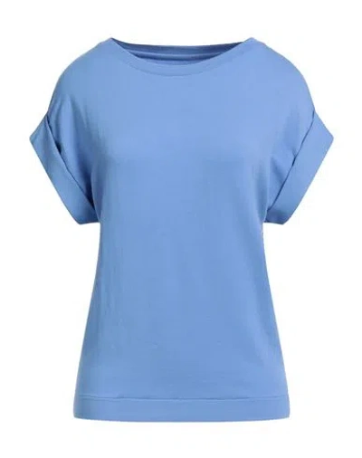 Majestic Filatures Woman Sweatshirt Pastel Blue Size 1 Viscose, Elastane In Blue